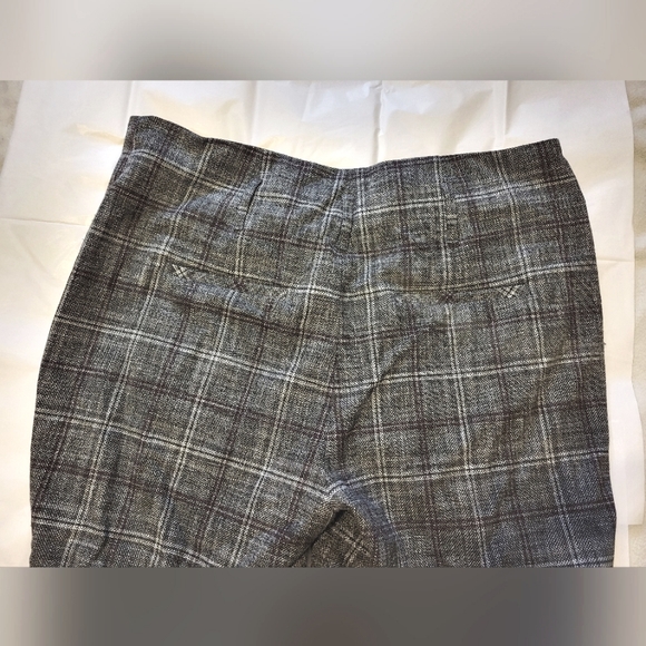 RW&CO. Grey & Purple Plaid Straight Pant - Picture 5 of 7